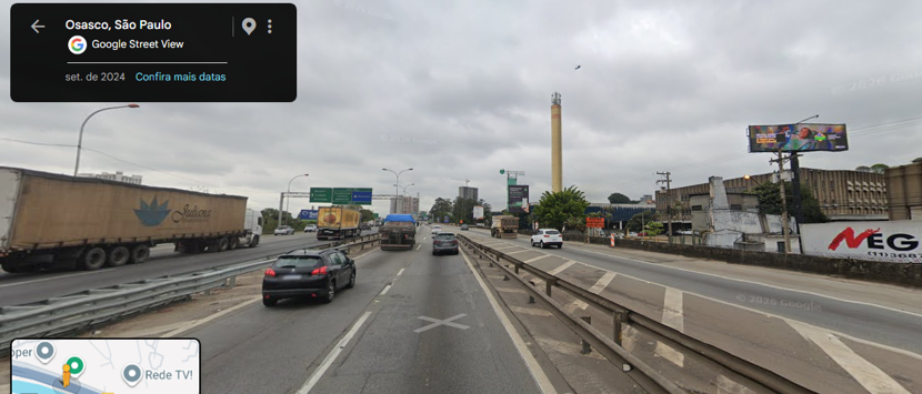 Painel digital de LED na Rodovia Castelo Branco KM 14 sentido Alphaville, próximo a Osasco