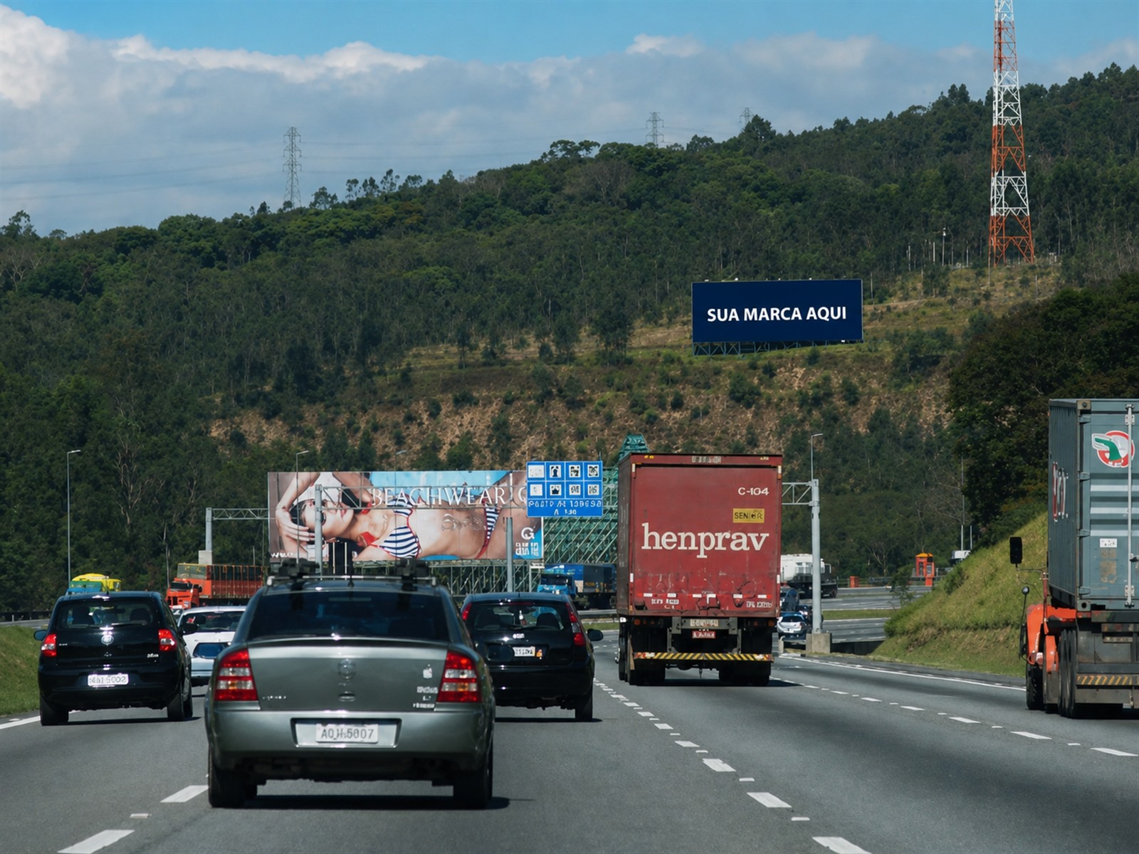 Painel rodoviário na Bandeirantes — KM 39 — sentido São Paulo Capital — ficha 09, mídia OOH na Rodovia dos Bandeirantes SP-348
