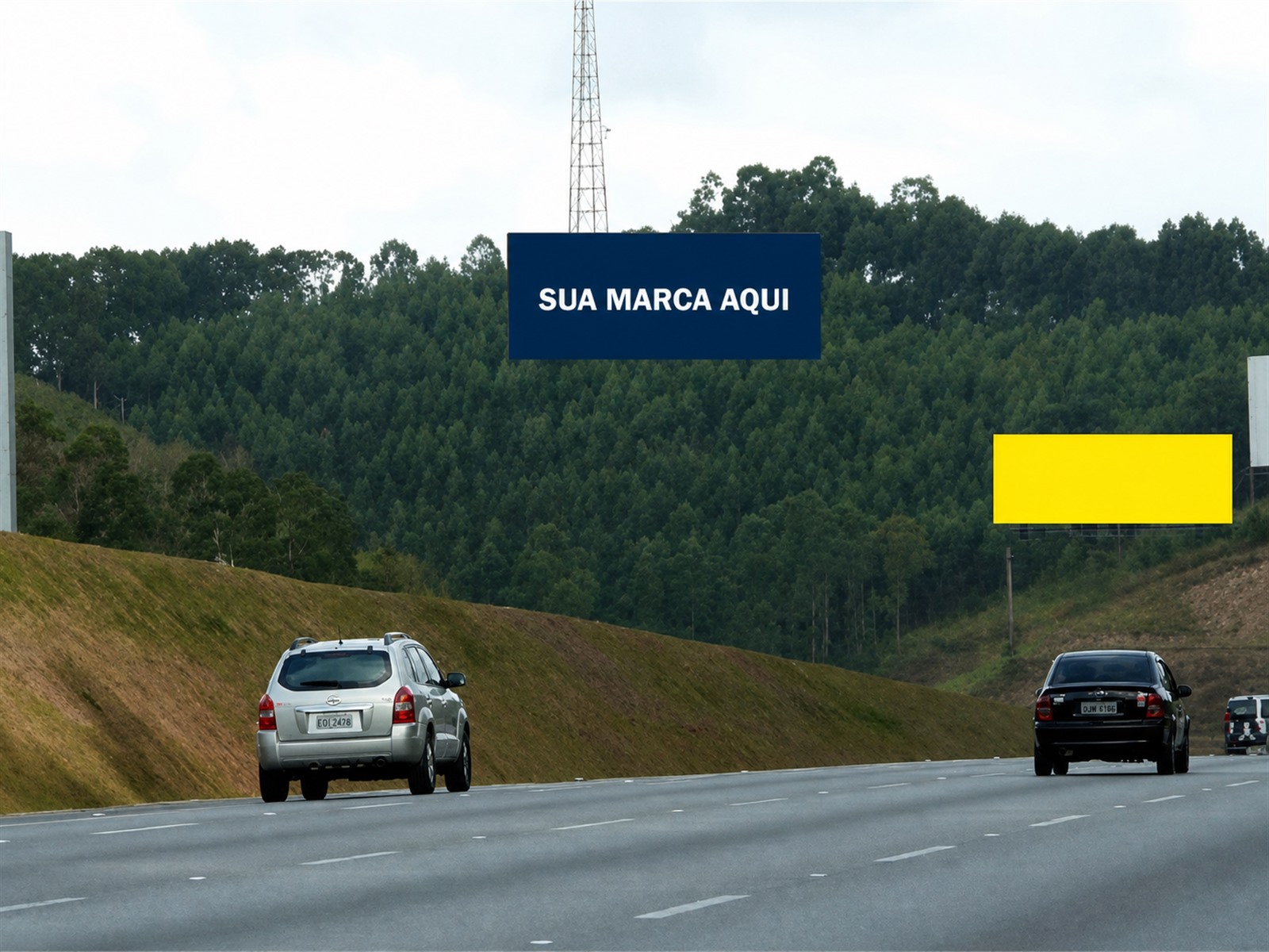 Estrutura de mídia OOH na Bandeirantes — KM 43+200 — sentido Jundiaí — ficha 11, mídia OOH na Rodovia dos Bandeirantes SP-348