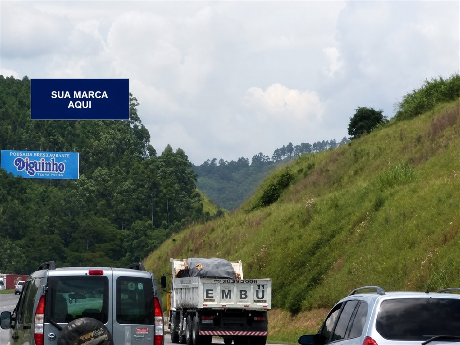 Estrutura de mídia OOH na Bandeirantes — KM 46+800 — sentido São Paulo Capital — ficha 15, mídia OOH na Rodovia dos Bandeirantes SP-348