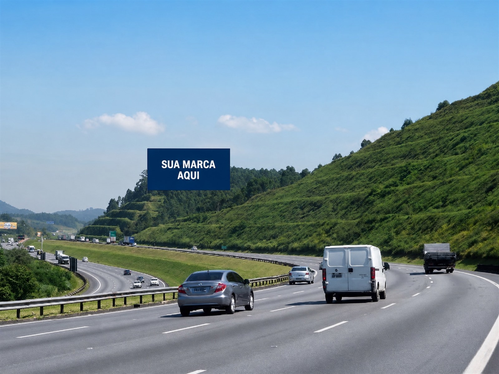 Painel publicitário na Bandeirantes — KM 46+250 — sentido Jundiaí — ficha 16, mídia OOH na Rodovia dos Bandeirantes SP-348