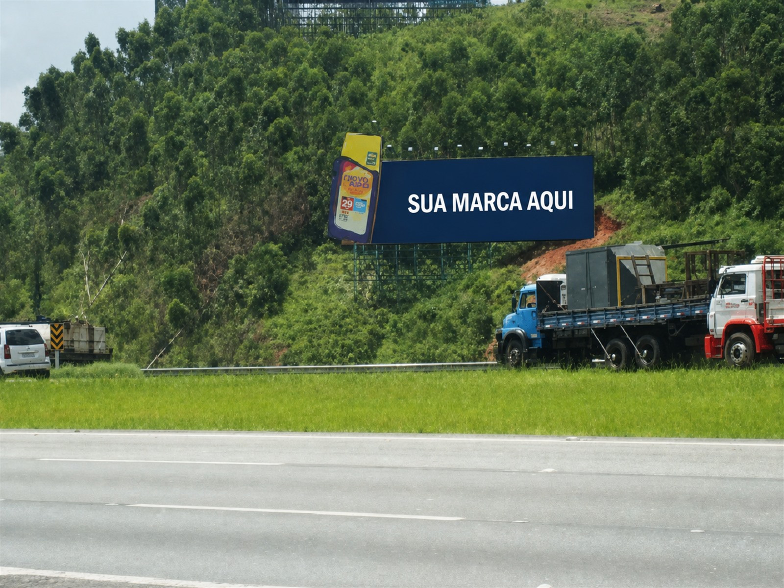 Painel rodoviário na Bandeirantes — KM 47 — sentido Interior — ficha 17, mídia OOH na Rodovia dos Bandeirantes SP-348, próximo a Jundiaí
