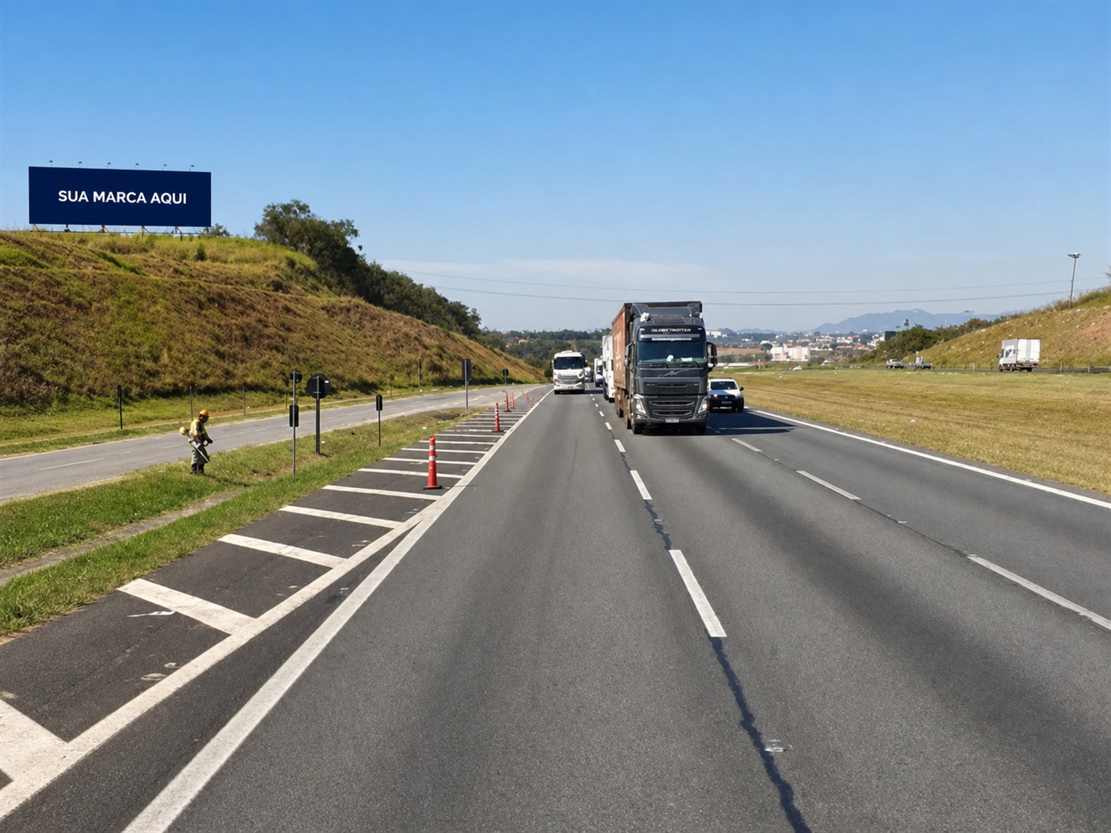 Estrutura de mídia OOH na Bandeirantes — KM 67+500 — sentido Campinas — ficha 35, mídia OOH na Rodovia dos Bandeirantes SP-348