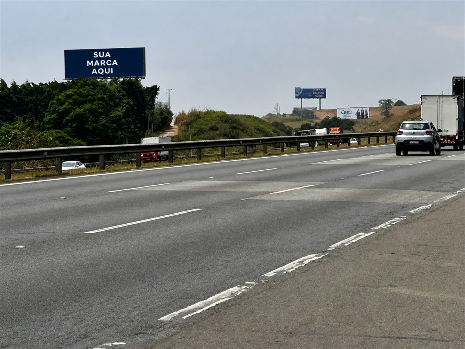 Estrutura de mídia OOH na Bandeirantes — KM 70+100 — sentido Campinas — ficha 39, mídia OOH na Rodovia dos Bandeirantes SP-348