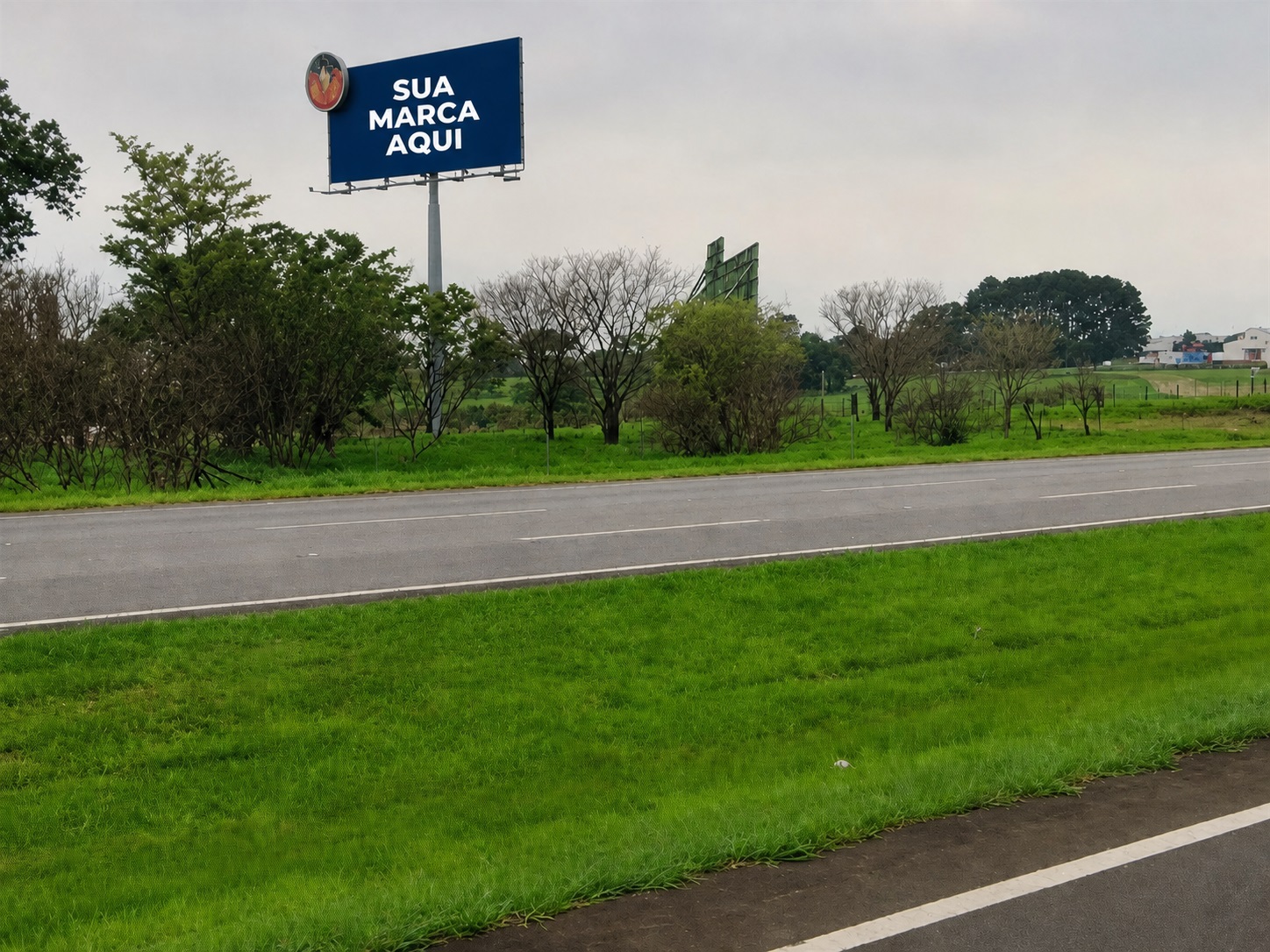 Outdoor rodoviário na Bandeirantes — KM 104+900 — sentido Campinas — ficha 50, mídia OOH na Rodovia dos Bandeirantes SP-348