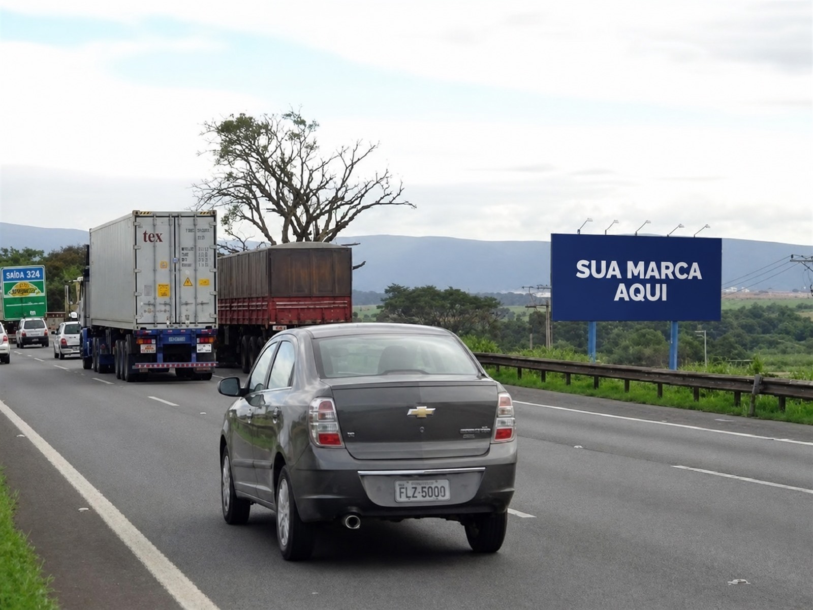 Outdoor rodoviário na Bandeirantes — KM 66 — sentido Campinas / São Paulo — ficha 58, mídia OOH na Rodovia dos Bandeirantes SP-348