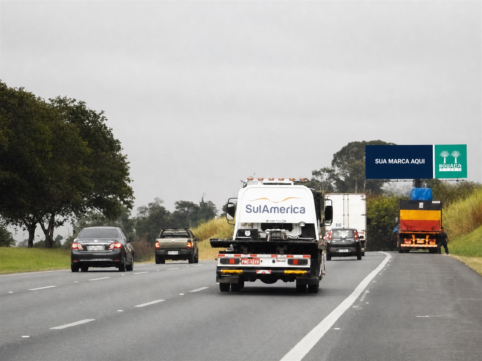 Outdoor rodoviário na Bandeirantes — KM 77 — sentido Campinas e Viracopos — ficha 70, mídia OOH na Rodovia dos Bandeirantes SP-348