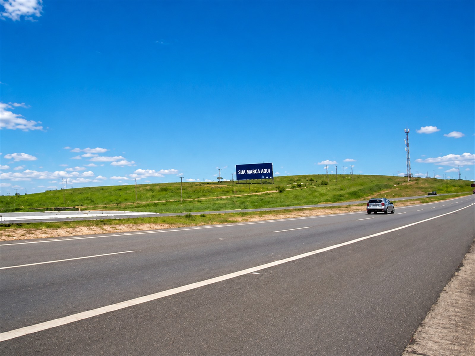 Painel rodoviário na Bandeirantes — KM 146+340 — sentido CAMPINAS A LIMEIRA — ficha 85, mídia OOH na Rodovia dos Bandeirantes SP-348